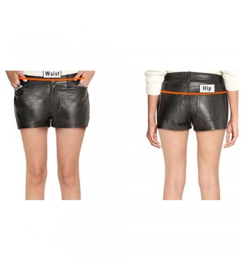 Women Hot Mini Shorts Designer Party Sports Hot Sexy Pants Genuine Lambskin Leather Short